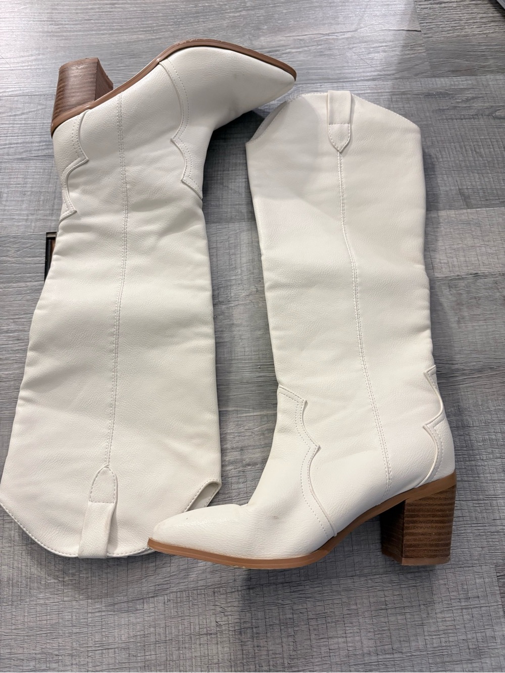 BILLINI NOVENA BOOTS OFF WHITE tall western trail ride cowboy cowgirl - Picture 5 of 6